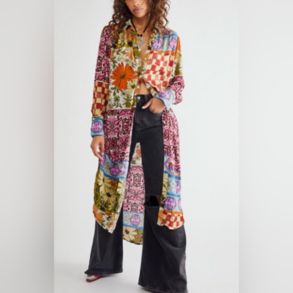 Free People Jackie Maxi Shirt Dress Size Medium